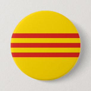 Badge Rond 7,6 Cm Drapeau sud-vietnamien du Vietnam