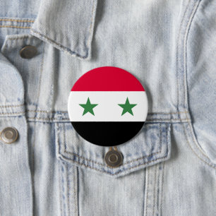Badge Rond 7,6 Cm Drapeau syrien