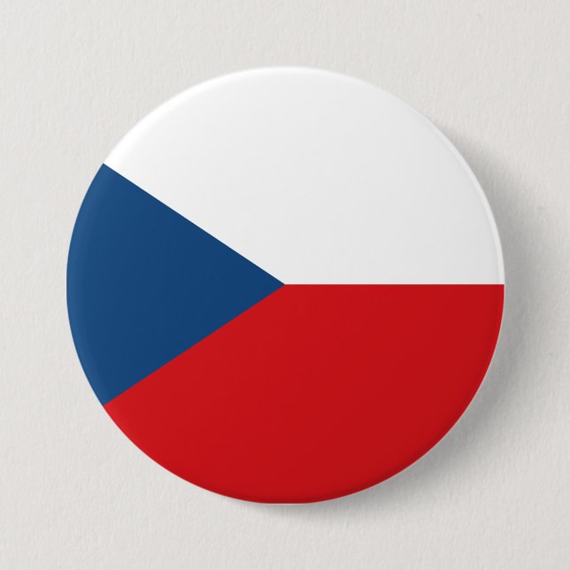 Badge Rond 7,6 Cm Drapeau tchèque (Devant)