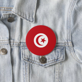 Badge Rond 7,6 Cm Drapeau tunisien