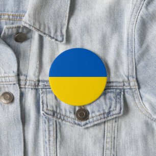 Badge Rond 7,6 Cm Drapeau ukrainien
