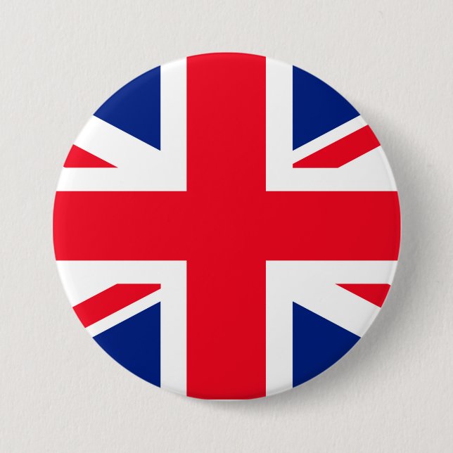 Badge Rond 7,6 Cm Drapeau Union Jack du Royaume-Uni (Devant)