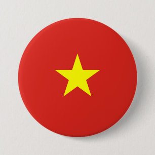 Badge Rond 7,6 Cm Drapeau vietnamien (Vietnam)