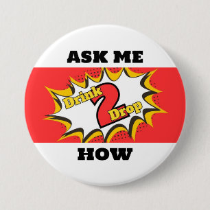 Badge Rond 7,6 Cm Drink2Drop