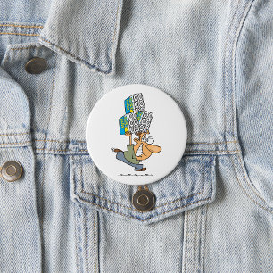 Badge Rond 7,6 Cm Drôle Cartoon Homme Panique Acheter Papier Toilett