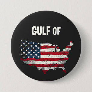 Badge Rond 7,6 Cm Drôle Trump USA Carte Drapeau