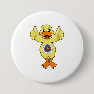 Badge Rond 7,6 Cm Duck Darts Bullseye