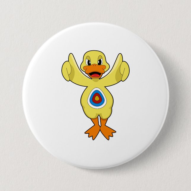 Badge Rond 7,6 Cm Duck Darts Bullseye (Devant)