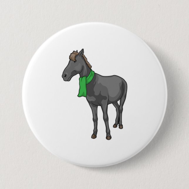 Badge Rond 7,6 Cm Écharpe de cheval (Devant)