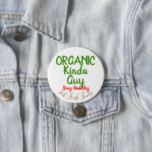 Badge Rond 7,6 Cm Écorces à boutons ronds de Guy Frais Aliments bio