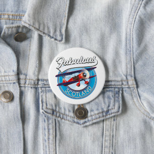 Badge Rond 7,6 Cm Écosse fabuleuse patch rétro de voyage