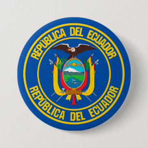 Badge Rond 7,6 Cm Ecuador Round Emblem