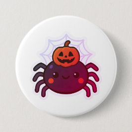 Badge Rond 7,6 Cm Éffrayante mignonne Kawaii Araignée d'Halloween