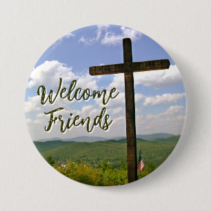 Badge Rond 7,6 Cm Église de la Croix-chrétienne Greeters Pin