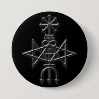 Badge Rond 7,6 Cm église traditionnelle de sigil satan
