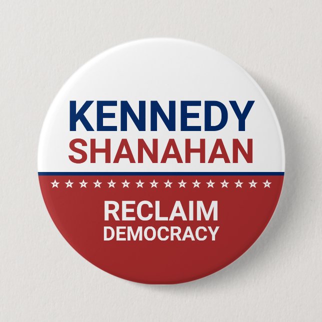 Badge Rond 7,6 Cm Élection de Kennedy Shanahan 2024 (Devant)
