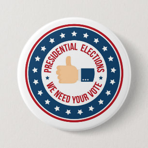 Badge Rond 7,6 Cm Élection présidentielle