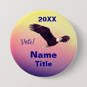 Badge Rond 7,6 Cm Élections personnalisables Politique