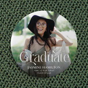 Badge Rond 7,6 Cm Élégant type de diplôme d'études supérieures