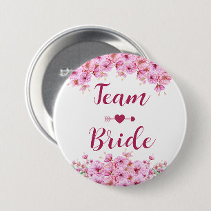 Badge Rond 7,6 Cm Elégante aquarelle rose floral