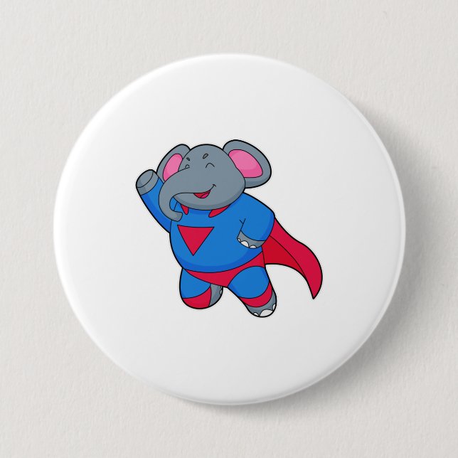 Badge Rond 7,6 Cm Elephant (Devant)