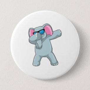 Badge Rond 7,6 Cm Elephant à Hip hop Dance Dab