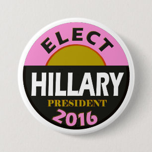 Badge Rond 7,6 Cm Élisez Hillary 2016