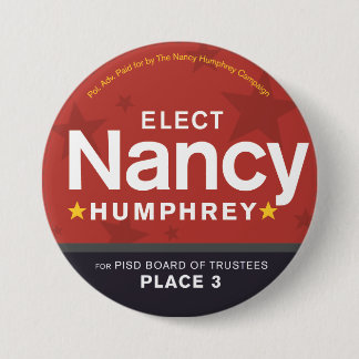 Badge Rond 7,6 Cm Élisez le bouton de Nancy