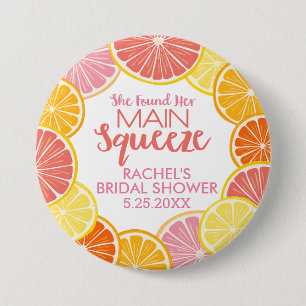 Badge Rond 7,6 Cm Elle A Trouvé Sa Fête des mariées De Squeeze
