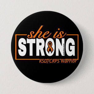 BADGE ROND 7,6 CM ELLE EST FORTE...RSD/CRPS