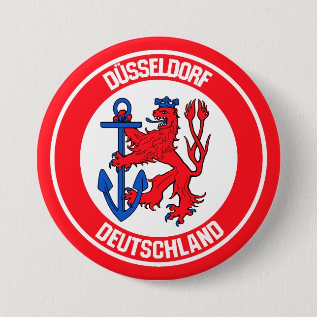 Badge Rond 7,6 Cm Emblem rond de Düsseldorf (Devant)