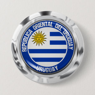 Badge Rond 7,6 Cm Emblème de cycle d'Uruguay