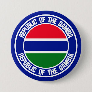 Badge Rond 7,6 Cm Emblème de la Gambie