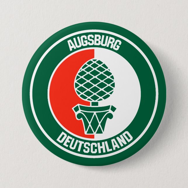Badge Rond 7,6 Cm Emblème de la ronde d'Augsbourg (Devant)