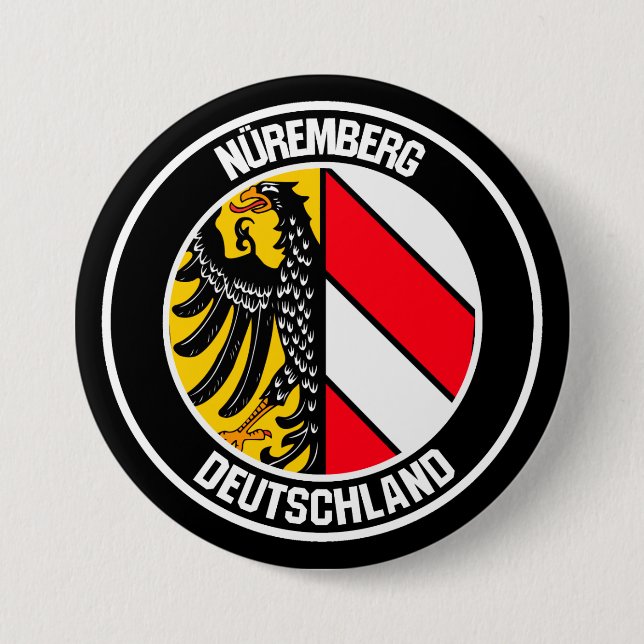 Badge Rond 7,6 Cm Emblème de Nuremberg (Devant)