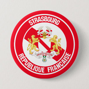Badge Rond 7,6 Cm Emblème de Strasbourg