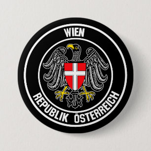 Badge Rond 7,6 Cm Emblème de Vienne