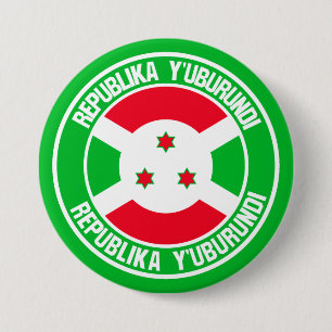 Badge Rond 7,6 Cm Emblème du Burundi