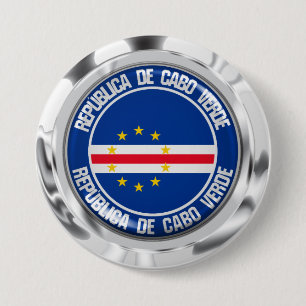 Badge Rond 7,6 Cm Emblème du Cap-Vert