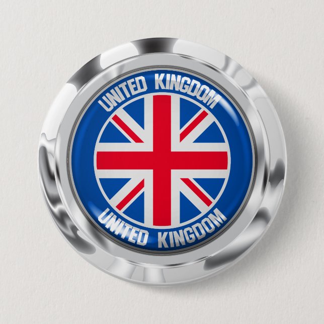 Badge Rond 7,6 Cm Emblème du cycle britannique (Devant)