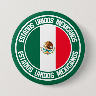Badge Rond 7,6 Cm Emblème du cycle du Mexique