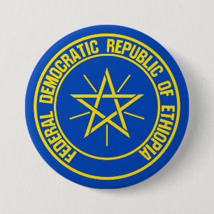 Badge Rond 7,6 Cm Emblème du cycle éthiopien