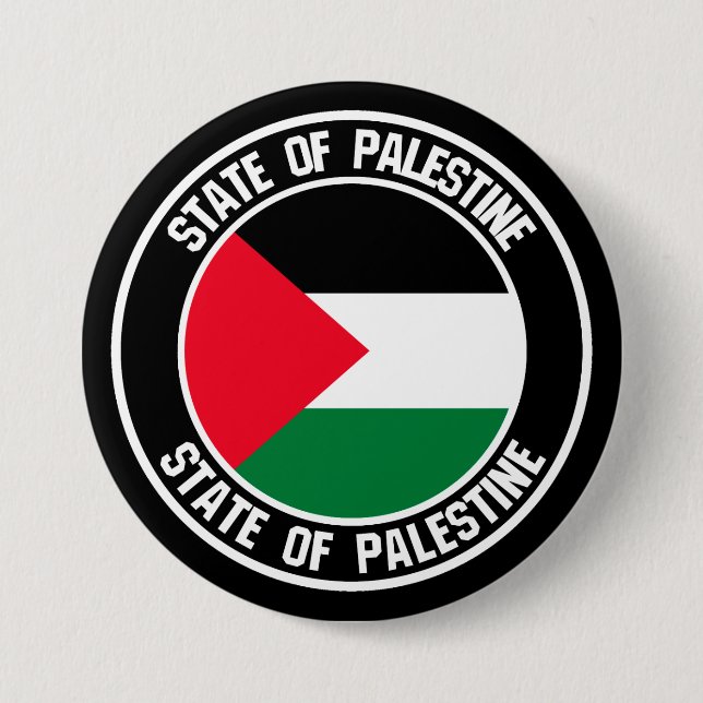 Badge Rond 7,6 Cm Emblème du cycle palestinien (Devant)