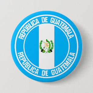 Badge Rond 7,6 Cm Emblème du Guatemala