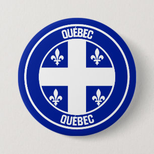 Badge Rond 7,6 Cm Emblème du Québec