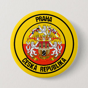 Badge Rond 7,6 Cm Emblème du rond de Prague