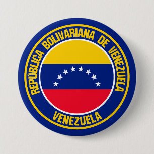 Badge Rond 7,6 Cm Emblème du Venezuela