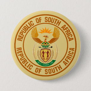 Badge Rond 7,6 Cm Emblème rond Afrique du Sud