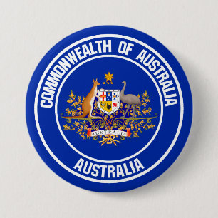 Badge Rond 7,6 Cm Emblème rond australien