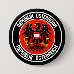 Badge Rond 7,6 Cm Emblème rond Autriche